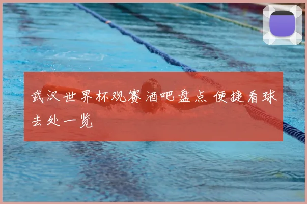武汉世界杯观赛酒吧盘点 便捷看球去处一览